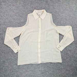 Alice + Olivia Ivory Cold Shoulder Blouse